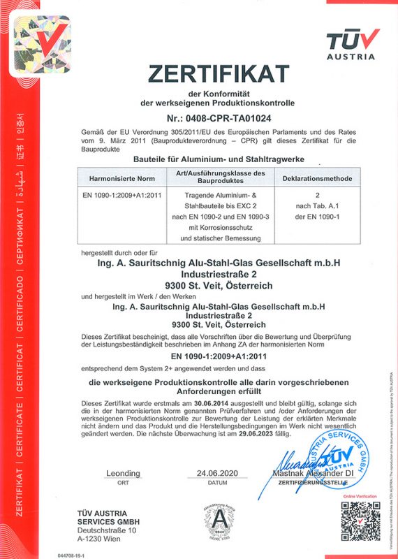 Zertifikat-EN1090-1-2009-A1-2011-Konformität-werkseig.-Produktionskontrolle